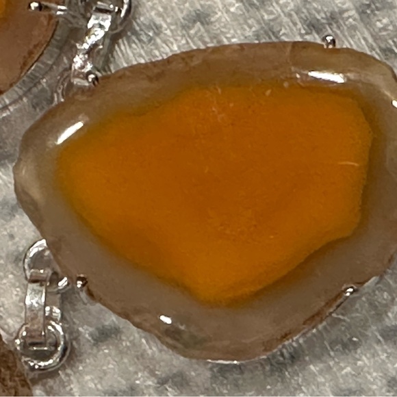 Elegant Orange Sterling Silver Necklace - Picture 5 of 5